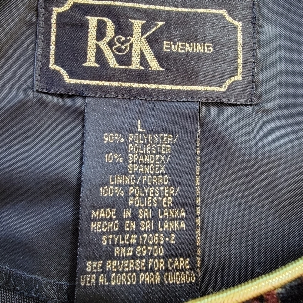 R&K Evening Rose Pattern Jacket Size Large Euc - image 4